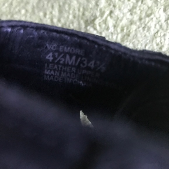 Vince Camuto Emore Black Leather Heel Sandals - Picture 7 of 9